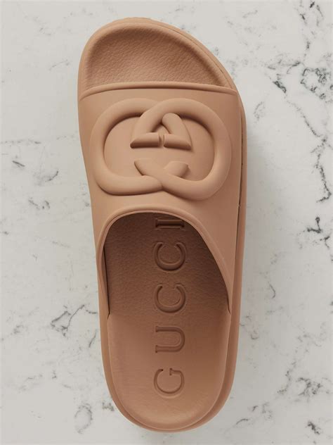 gucci rubber slide sandal dupe|gucci rubber platform sandals.